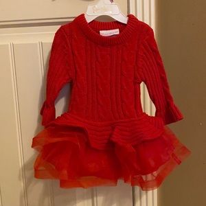 Bonnie Baby Red Sweater Dress